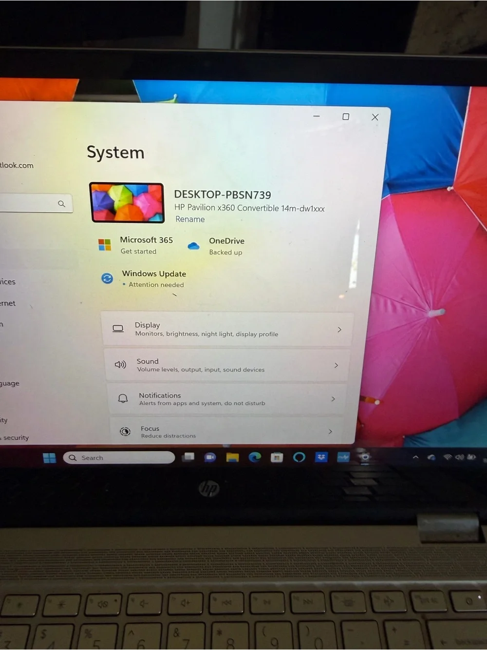 HP Pavilion Convertible Laptop in Black and Silver